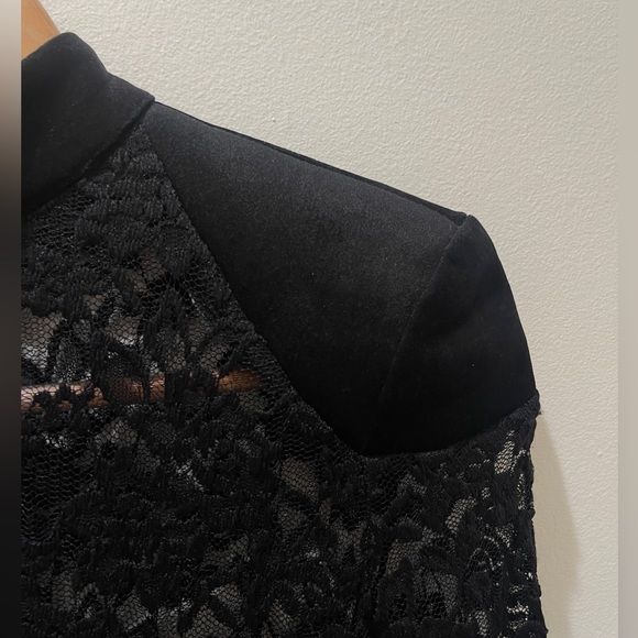 NADINE MERABI Black Lace Long Sleeve Dress - Picture 6 of 10
